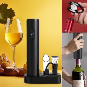 Zestaw z elektrycznym otwieraczem do wina 5 w 1 | VINOCORK