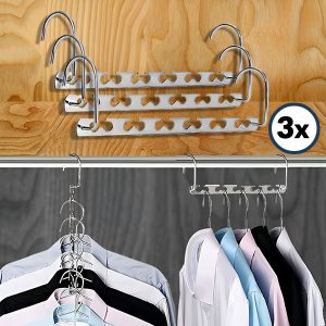 Stalowy Oszczędzający Miejsce Wieszak na Ubrania (3 szt.) | SNAPHANG