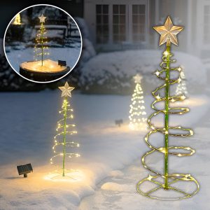 Solarna Dekoracja Ogrodu w Kształcie Choinki | TREELUSTOR