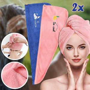 Ręcznik do włosów szybkoschnący (2 sztuki) | HAIRWRAP