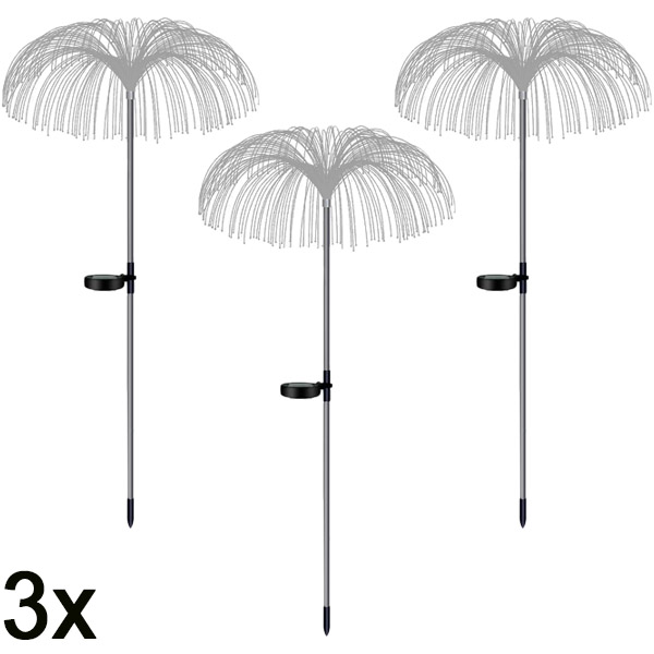 3x Tropikalne światła ogrodowe solarne | LUMIPALM